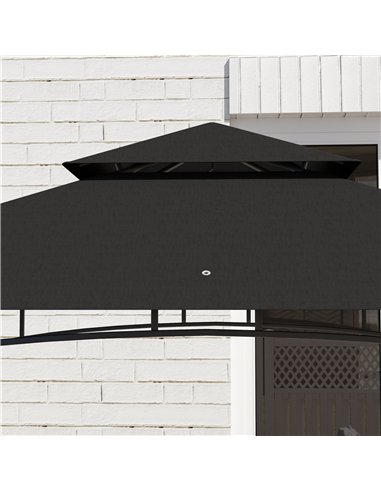 Outsunny 150 x 240cm BBQ Grill Gazebo, with Shelves - Grey