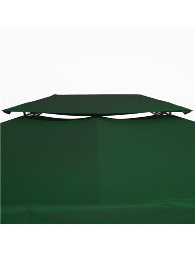 Outsunny Gazebo Roof Replacement, for 3 x 4m Frames - Green