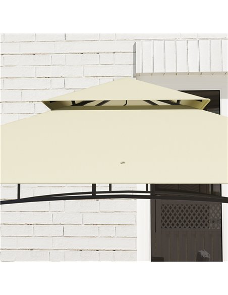 Outsunny 8' x 5' Grill Gazebo Canopy, Double Tiered Outdoor BBQ Gazebo Shelter with 2 Side Shelves, Storage Baskets, Hook for Ga - pic 118837 | FastDaddyshop