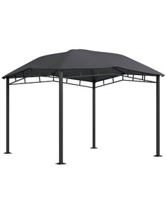 Outsunny 3x3(m) Outdoor Gazebo Garden Gazebo Pavilion Sunshade Canopy Tent with Steel Frame, Grey