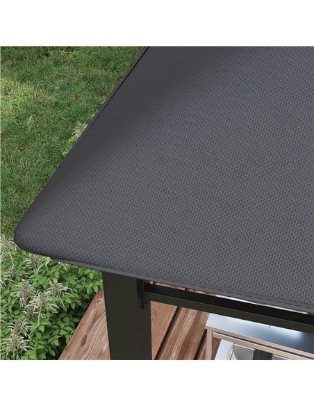 Outsunny 3x3(m) Outdoor Gazebo Garden Gazebo Pavilion Sunshade Canopy Tent with Steel Frame, Grey - pic 118846 | FastDaddyshop