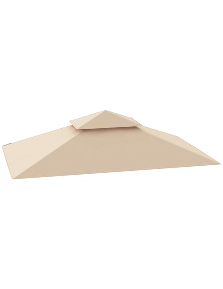 Outsunny Grill Gazebo Replacement Canopy Roof for 1.5 x 2.4m Frame, UPF50+ Protection, Double Tiered 5' x 8' Outdoor BBQ Gazebo  - pic 118848 | FastDaddyshop