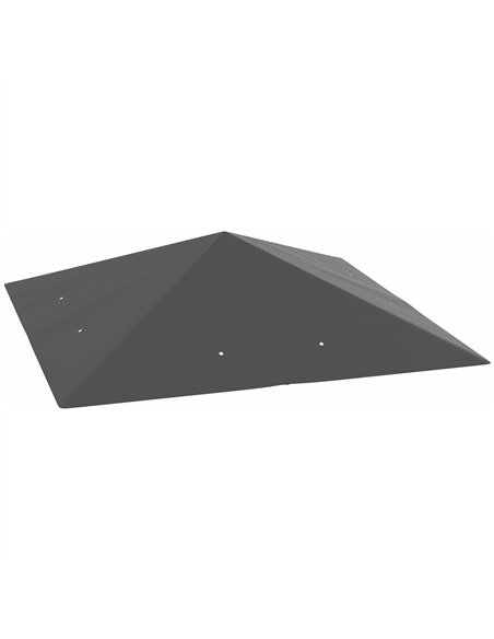 Outsunny 3 x 3(m) Gazebo Canopy Replacement Cover, Garden Gazebo Roof Replacement with Drain Holes, Water Resistant PVC Coating, - pic 118866 | FastDaddyshop
