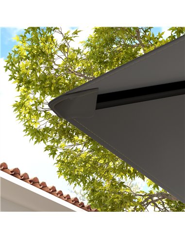 Outsunny 3 x 3(m) Gazebo Canopy Replacement Cover, Garden Gazebo Roof Replacement with Drain Holes, Water Resistant PVC Coating,