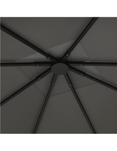 Outsunny 3 x 3(m) Gazebo Canopy Replacement Cover, Garden Gazebo Roof Replacement with Drain Holes, Water Resistant PVC Coating,
