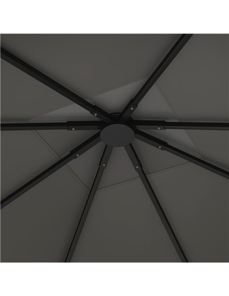 Outsunny 3 x 3(m) Gazebo Canopy Replacement Cover, Garden Gazebo Roof Replacement with Drain Holes, Water Resistant PVC Coating, - pic 118874 | FastDaddyshop