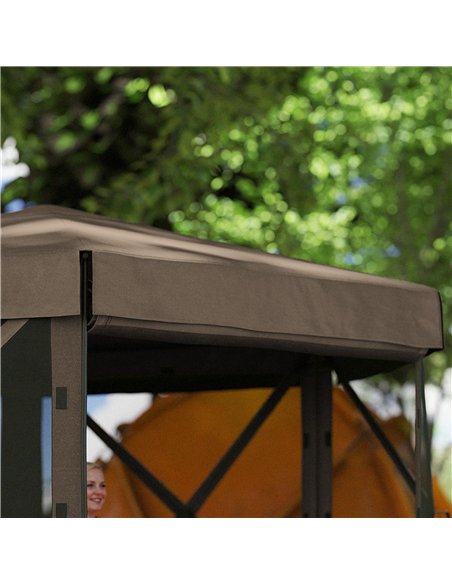 Outsunny 3 x 3(m) Hexagon Pop Up Gazebo with 5 Sides and Carry Bag, Waterproof, UV Resistant Party Tent Instant Event Shelter wi - pic 118891 | FastDaddyshop