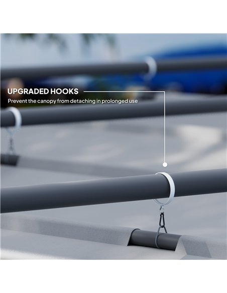 Outsunny 3 x 3(m) Garden Pergola with Retractable Roof and Magnetic Fixture, Outdoor Gazebo Pergola Kit Sun Shade Canopy, UPF30+ - pic 118915 | FastDaddyshop
