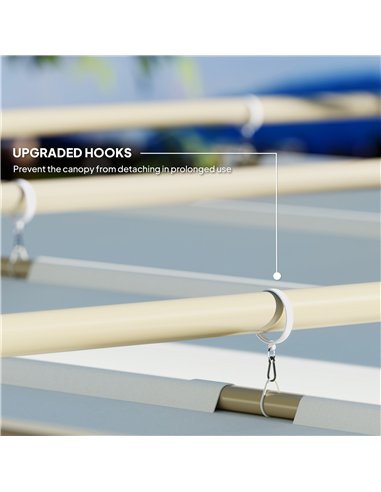 Outsunny 3 x 3(m) Garden Pergola with Retractable Roof and Magnetic Fixture, Outdoor Gazebo Pergola Kit Sun Shade Canopy, UPF30+