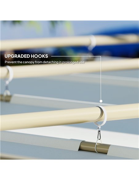 Outsunny 3 x 3(m) Garden Pergola with Retractable Roof and Magnetic Fixture, Outdoor Gazebo Pergola Kit Sun Shade Canopy, UPF30+ - pic 118924 | FastDaddyshop