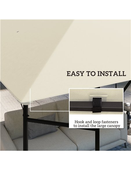 Outsunny 3 x 3(m) Gazebo Canopy Replacement, for 01-0867 - Cream - pic 118933 | FastDaddyshop