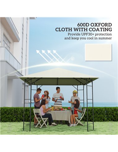 Outsunny 3 x 3(m) Gazebo Canopy Replacement, for 01-0867 - Cream
