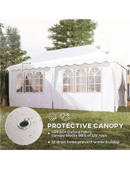 Outsunny 3 x 6m Pop Up Gazebo with Sides, UPF50+ Height Adjustable Marquee Party Tent, Wedding Canopy, Instant Event Shelter wit - pic 118943 | FastDaddyshop