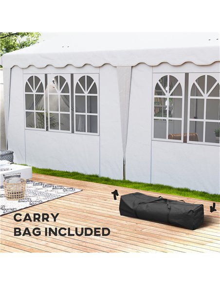 Outsunny 3 x 6m Pop Up Gazebo with Sides, UPF50+ Height Adjustable Marquee Party Tent, Wedding Canopy, Instant Event Shelter wit - pic 118944 | FastDaddyshop