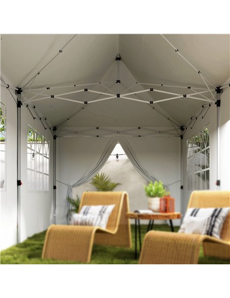 Outsunny 3 x 6m Pop Up Gazebo with Sides, UPF50+ Height Adjustable Marquee Party Tent, Wedding Canopy, Instant Event Shelter wit - pic 118946 | FastDaddyshop