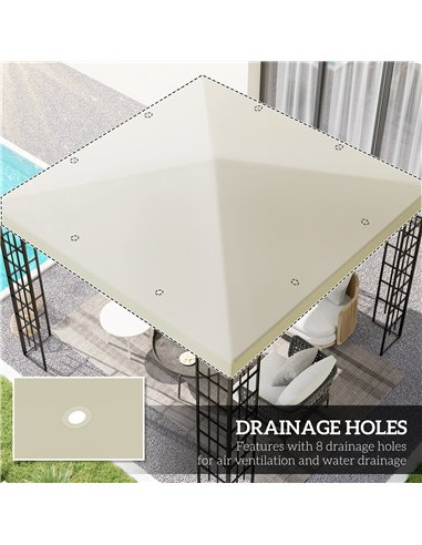 Outsunny 3 x 3(m) Gazebo Frame Replacement - Cream