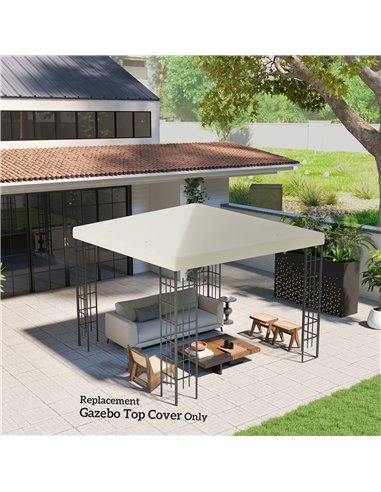 Outsunny 3 x 3(m) Gazebo Frame Replacement - Cream