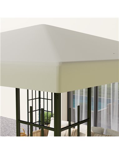 Outsunny 3 x 3(m) Gazebo Frame Replacement - Cream