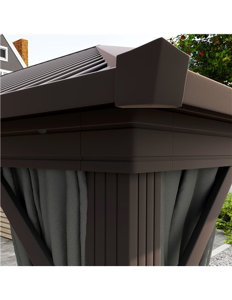 Outsunny 3.6 x 3(m) Aluminium Frame Hardtop Gazebo, with Accessories - pic 118964 | FastDaddyshop