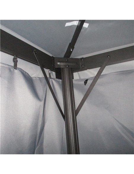 Outsunny 3 x 4m Aluminium Garden Gazebo, Marquee Canopy Shelter Pavilion Party Tent with Nets and Curtains for Garden and Deck,  - pic 118981 | FastDaddyshop