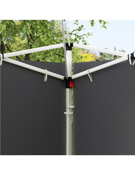 Outsunny 3 Meters Gazebo Replaceable Exchangeable Side Panel Wall Panels Walls With Window, Dark Grey - pic 119008 | FastDaddyshop