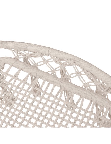 Outsunny Hammock Macrame Swing Chair Hanging Seat Rope Tassels Indoor Outdoor Garden Solid Knitted Woven Net Seat Deck Porch Yar - pic 11902 | FastDaddyshop