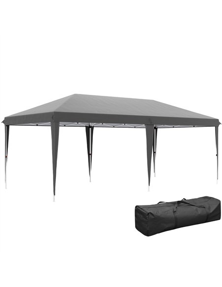 Outsunny 6 x 3 m Pop-Up Steel Frame Gazebo Grey - pic 119109 | FastDaddyshop