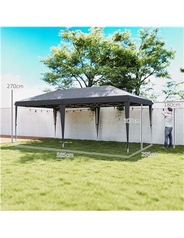 Outsunny 6 x 3 m Pop-Up Steel Frame Gazebo Grey