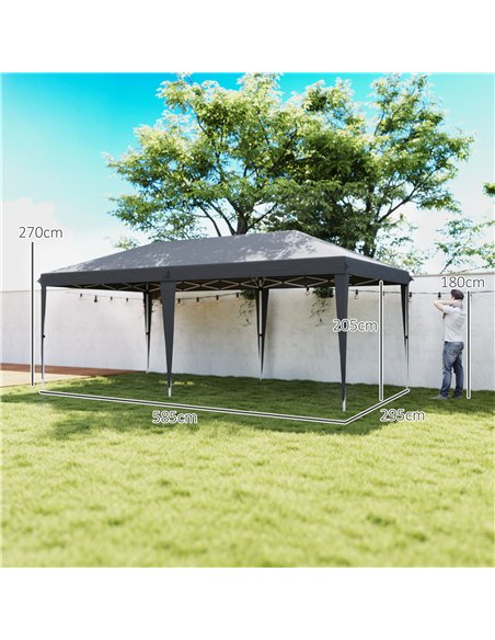 Outsunny 6 x 3 m Pop-Up Steel Frame Gazebo Grey - pic 119111 | FastDaddyshop