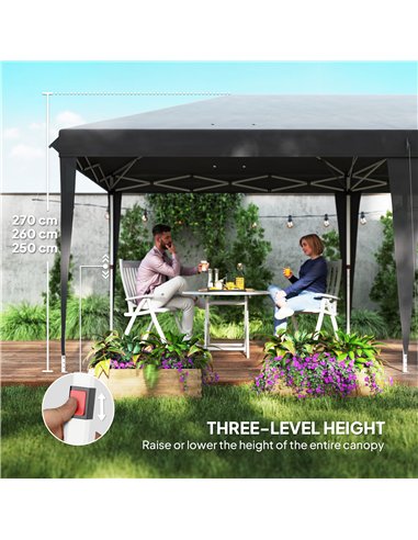 Outsunny 6 x 3 m Pop-Up Steel Frame Gazebo Grey
