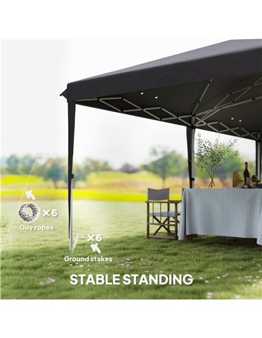 Outsunny 6 x 3 m Pop-Up Steel Frame Gazebo Grey