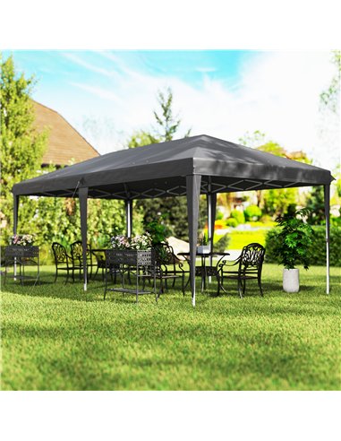 Outsunny 6 x 3 m Pop-Up Steel Frame Gazebo Grey