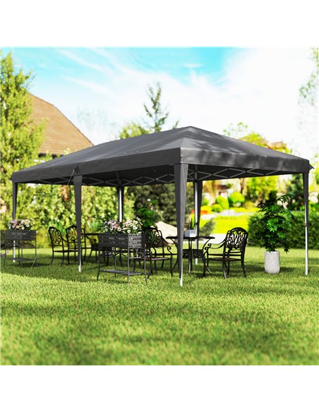 Outsunny 6 x 3 m Pop-Up Steel Frame Gazebo Grey - pic 119116 | FastDaddyshop
