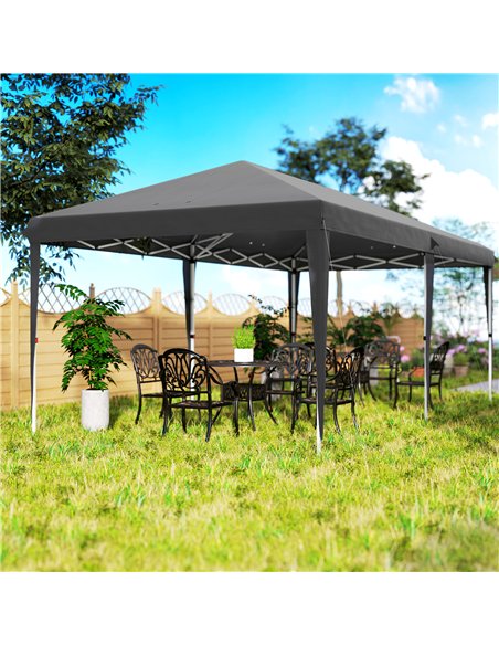 Outsunny 6 x 3 m Pop-Up Steel Frame Gazebo Grey - pic 119117 | FastDaddyshop