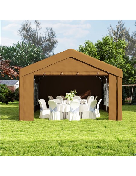 Outsunny 6m x 4m Garden Gazebo, Galvanised Marquee Party Tent with Removable Sides and Windows for Parties, Wedding and Events,  - pic 119187 | FastDaddyshop