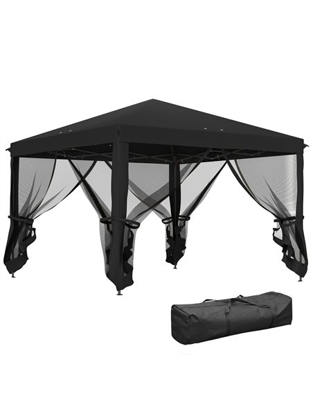 Outsunny 3 x 3 m Pop Up Gazebo, 420D Garden Tent Canopy with Removable Mesh Sidewall Netting, Carry Bag for Garden Patio Outdoor - pic 119208 | FastDaddyshop