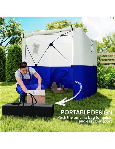 Outsunny 2 x 2m Pop-Up Gazebo, with Accessories - Dark Blue