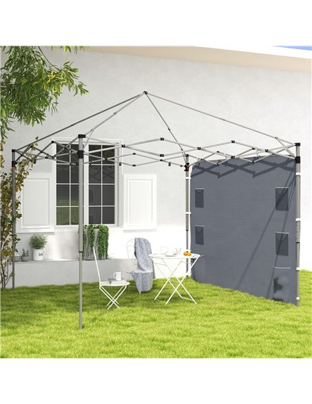 Outsunny 195 x 295cm Replacement Gazebo Sidewall - Grey - pic 119281 | FastDaddyshop