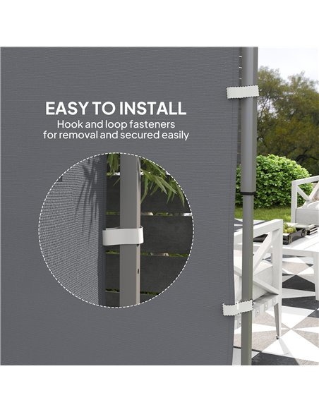 Outsunny 195 x 295cm Replacement Gazebo Sidewall - Grey - pic 119285 | FastDaddyshop