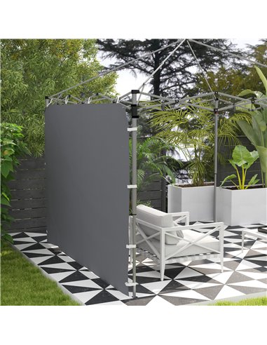 Outsunny 195 x 295cm Replacement Gazebo Sidewall - Grey