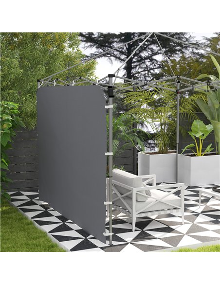 Outsunny 195 x 295cm Replacement Gazebo Sidewall - Grey - pic 119287 | FastDaddyshop
