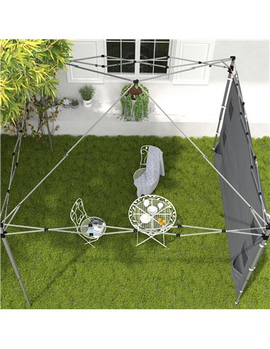 Outsunny 195 x 295cm Replacement Gazebo Sidewall - Grey