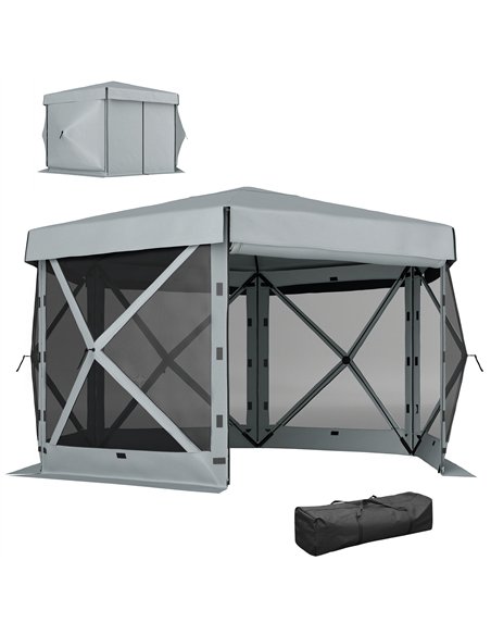 Outsunny 3 x 3(m) Hexagon Pop Up Gazebo with 5 Sides and Carry Bag, Waterproof, UV Resistant Party Tent Instant Event Shelter wi - pic 119289 | FastDaddyshop