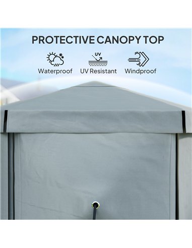 Outsunny 3 x 3(m) Hexagon Pop Up Gazebo with 5 Sides and Carry Bag, Waterproof, UV Resistant Party Tent Instant Event Shelter wi