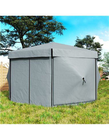 Outsunny 3 x 3(m) Hexagon Pop Up Gazebo with 5 Sides and Carry Bag, Waterproof, UV Resistant Party Tent Instant Event Shelter wi
