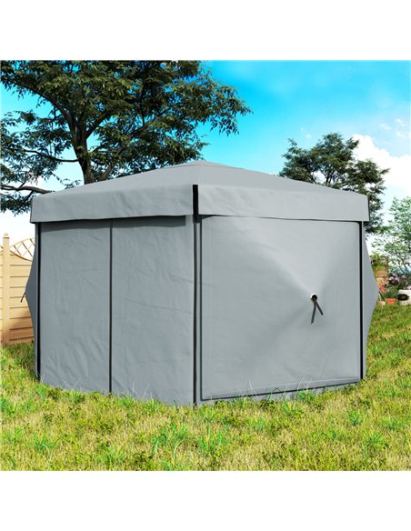 Outsunny 3 x 3(m) Hexagon Pop Up Gazebo with 5 Sides and Carry Bag, Waterproof, UV Resistant Party Tent Instant Event Shelter wi - pic 119297 | FastDaddyshop