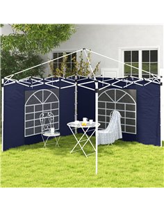 Outsunny Set of Two 195 x 295cm Replacement Gazebo Side Walls - Blue 2