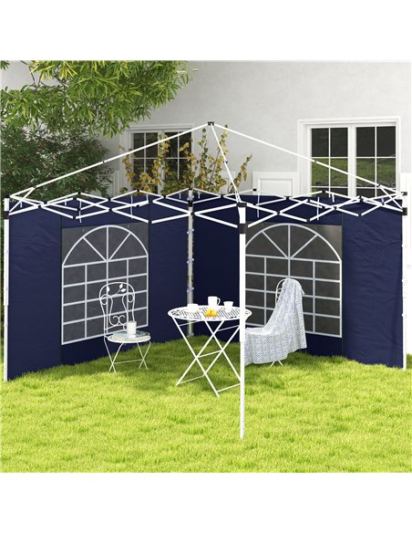 Outsunny Set of Two 195 x 295cm Replacement Gazebo Side Walls - Blue - pic 119335 | FastDaddyshop