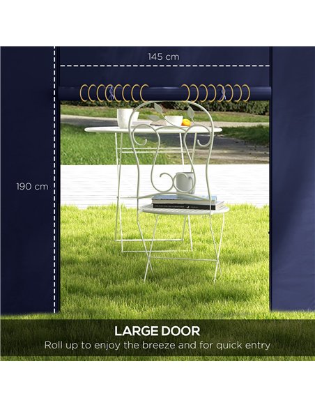 Outsunny Set of Two 195 x 295cm Replacement Gazebo Side Walls - Blue - pic 119338 | FastDaddyshop