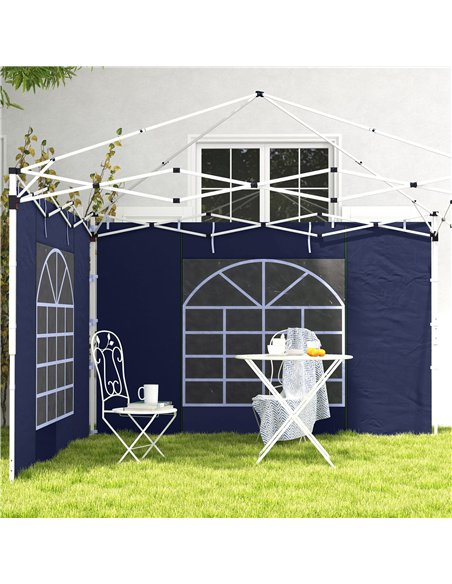 Outsunny Set of Two 195 x 295cm Replacement Gazebo Side Walls - Blue - pic 119341 | FastDaddyshop